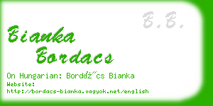 bianka bordacs business card